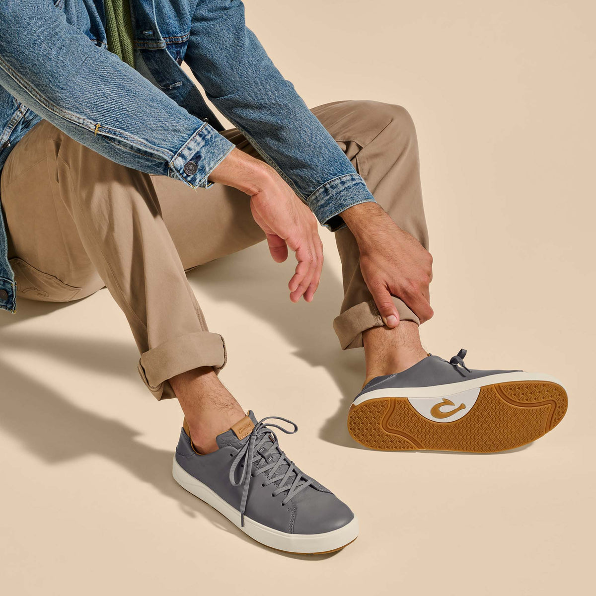 OluKai Lae‘ahi Lī ‘Ili Men's Leather Sneakers - Men