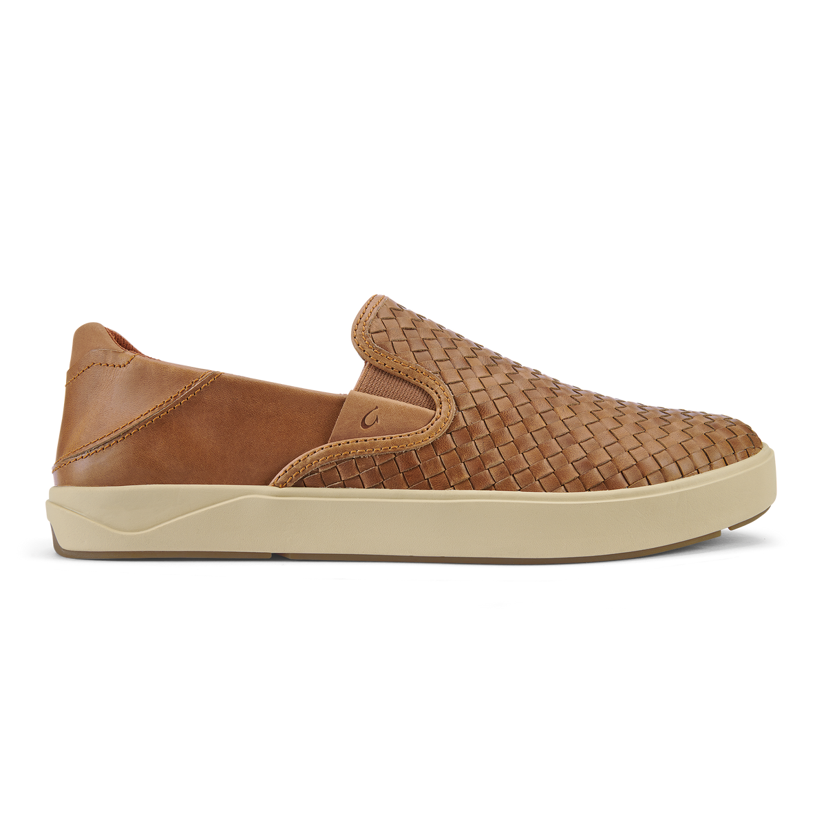 OluKai Lae‘ahi Lauhala Men's Leather Slip-On Sneakers - Men