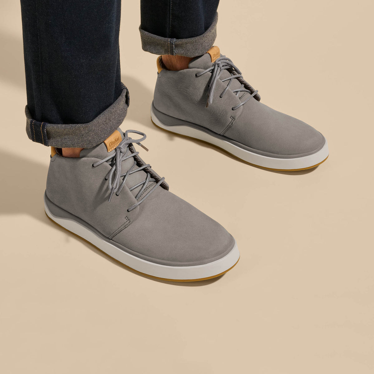 OluKai Papakū 'Ili Men’s Waterproof Leather Boots- Graphite - Men