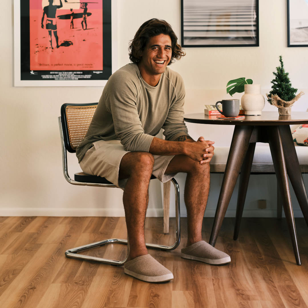 OluKai Hāmani Hulu Men’s Wool Mule Slippers - Men