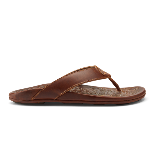 OluKai Mekila Men's Full-Grain Leather Beach Sandals - Men
