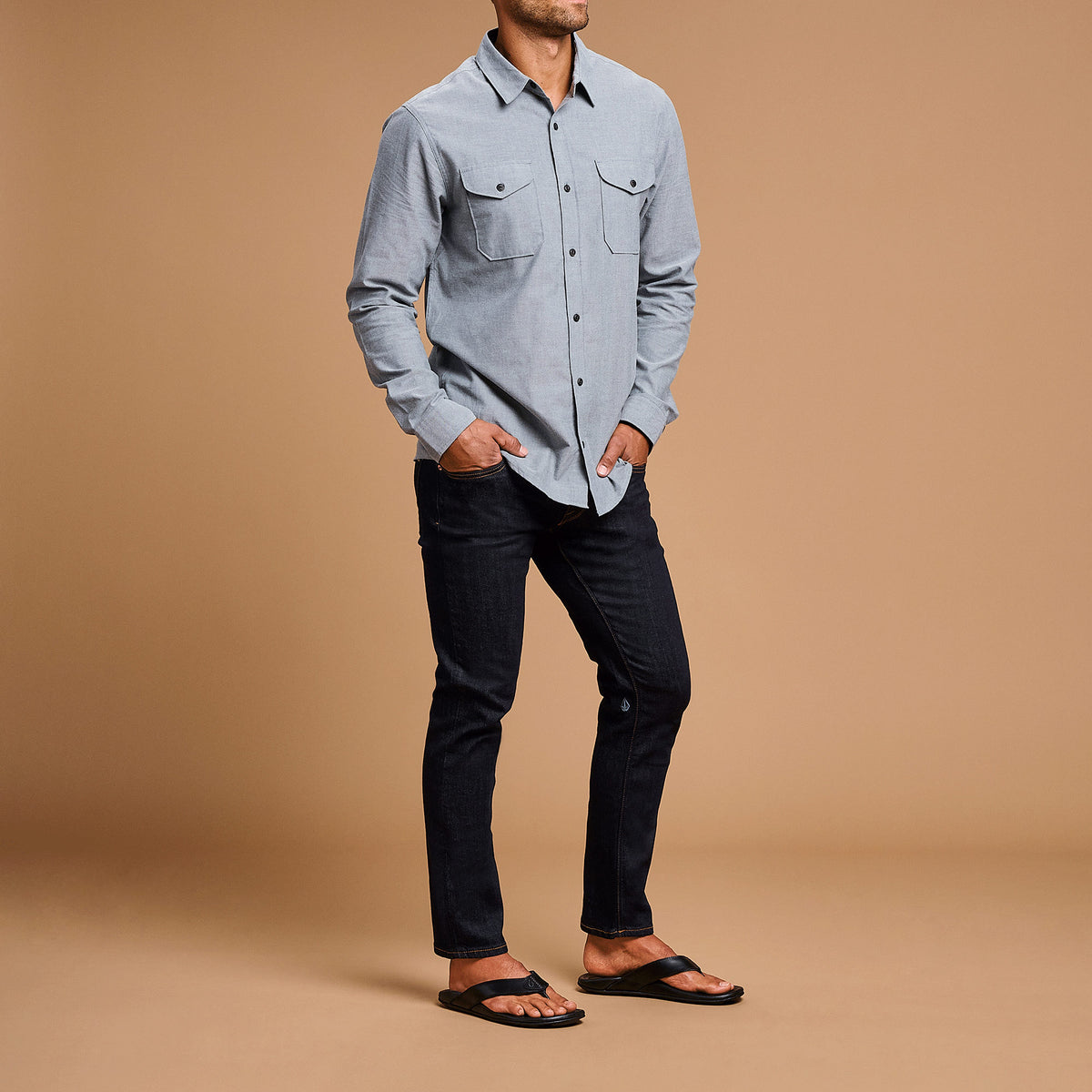 OluKai Mekila Men's Full-Grain Leather Beach Sandals - Men