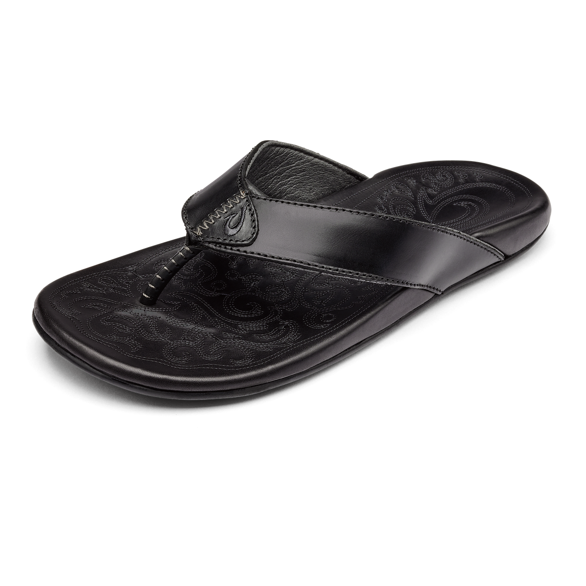 OluKai Mekila Men's Full-Grain Leather Beach Sandals - Men