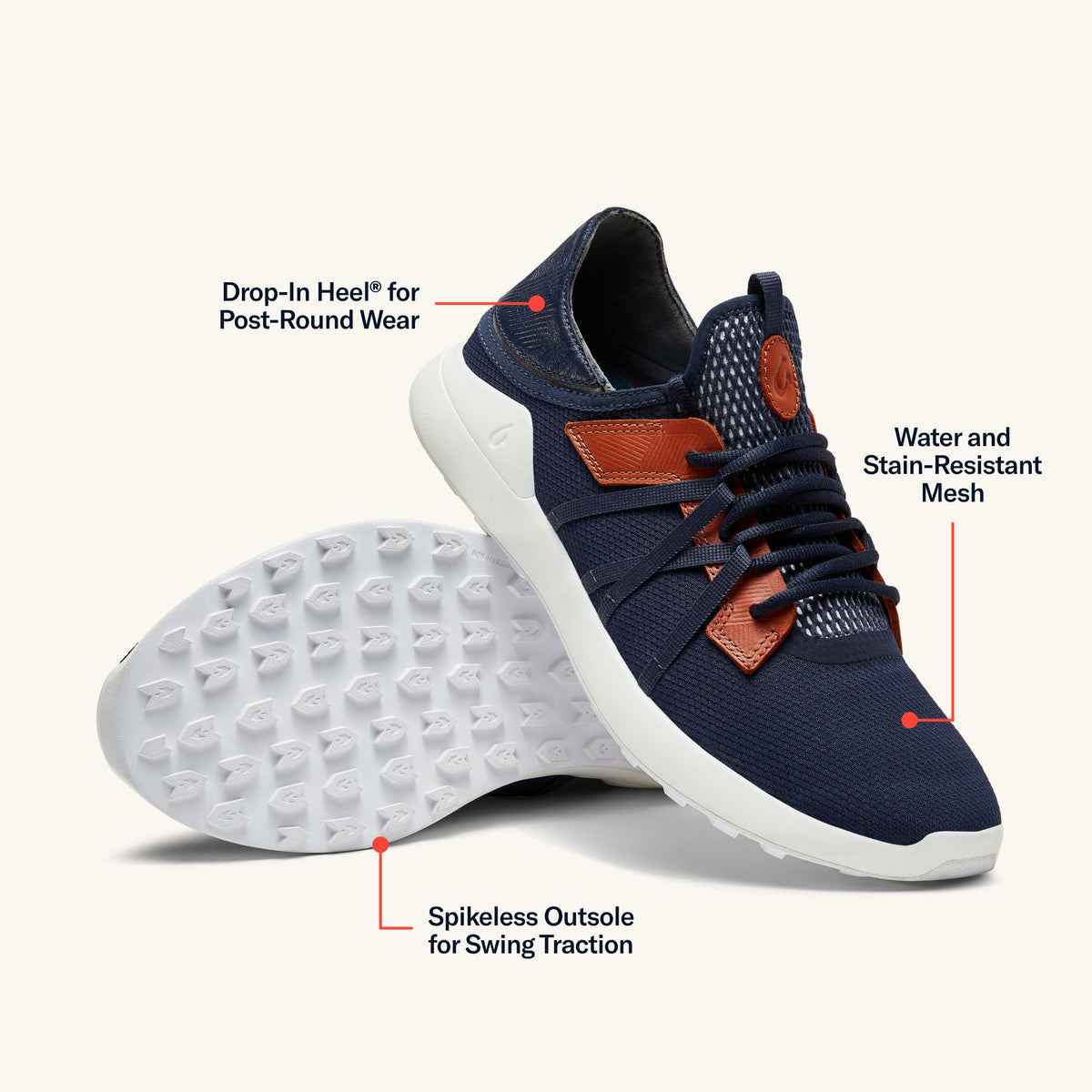 OluKai Manele Men’s Breathable Golf Shoes - Men