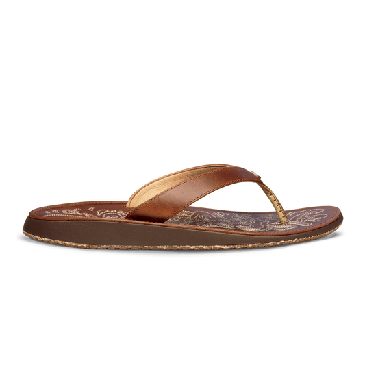 OluKai Paniolo Women’s Leather Beach Flip Flops - Women
